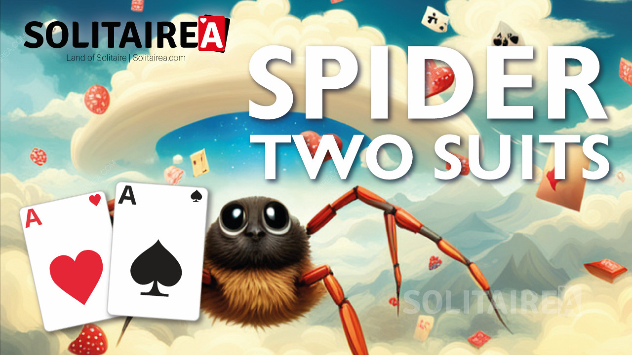 Master Spider Solitaire 2 Suits and win easily.