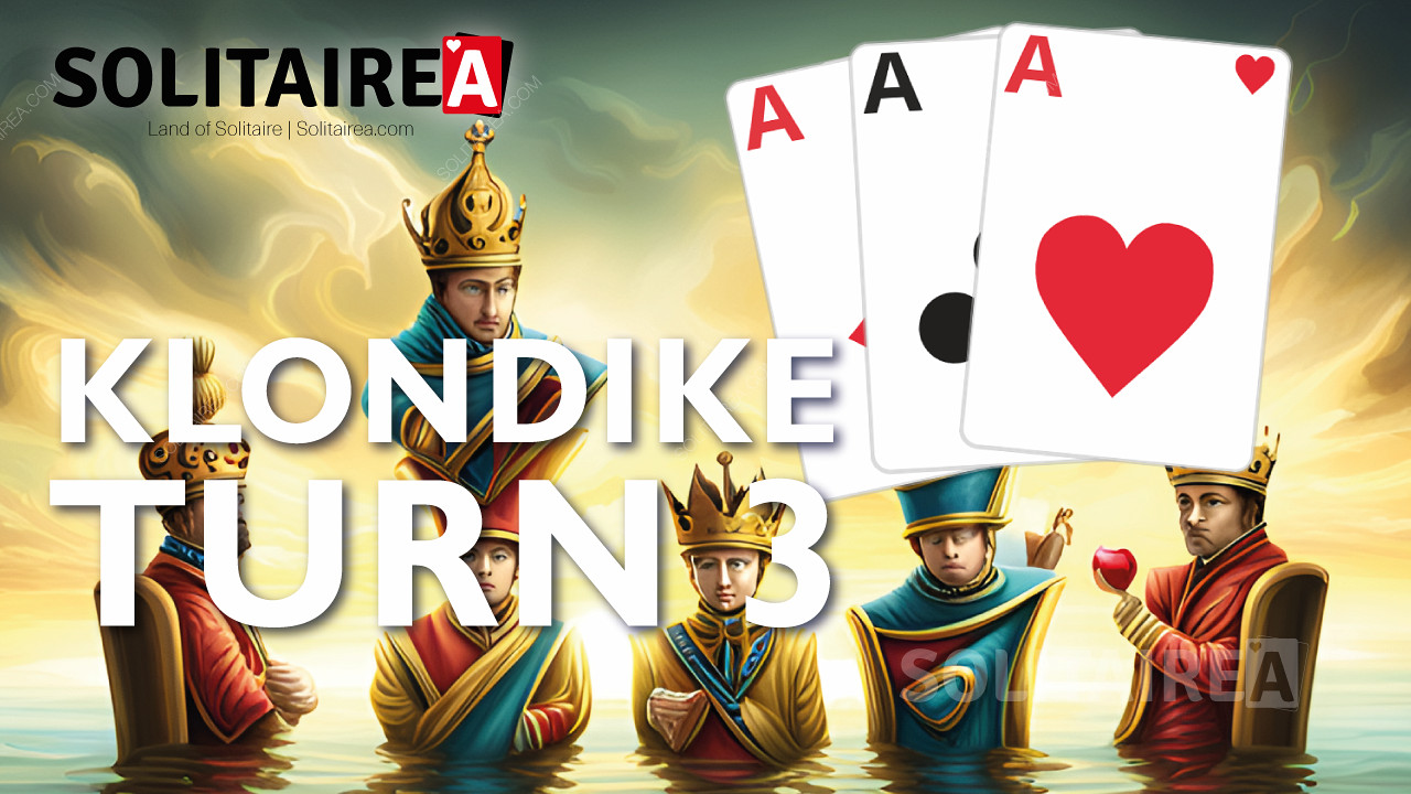 Play Klondike Turn 3 Solitaire and maximize the difficulty and fun.